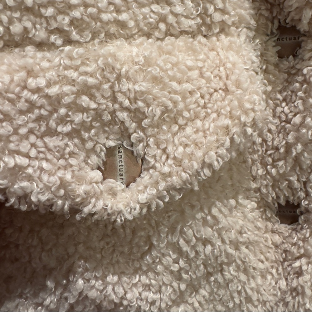 Sanctuary Women's Cream Sherpa Jacket Size Small - Picture 6 of 8